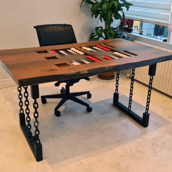 Natural Walnut "Chain " Table Board - Image 2