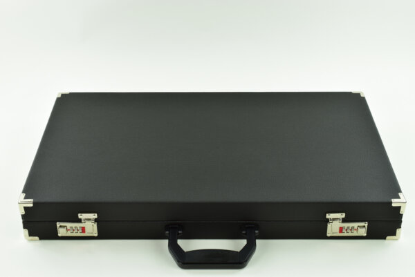 Butterscotch/Black/White FTH Tournament Size Backgammon Board. 45mm Checkers - Image 5