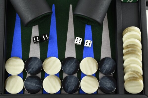 Green - Blue/Gray FTH Tournament Backgammon Set - Image 3