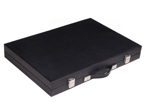 Hector Saxe Faux Leather Backgammon Set - Grey Field - Image 6