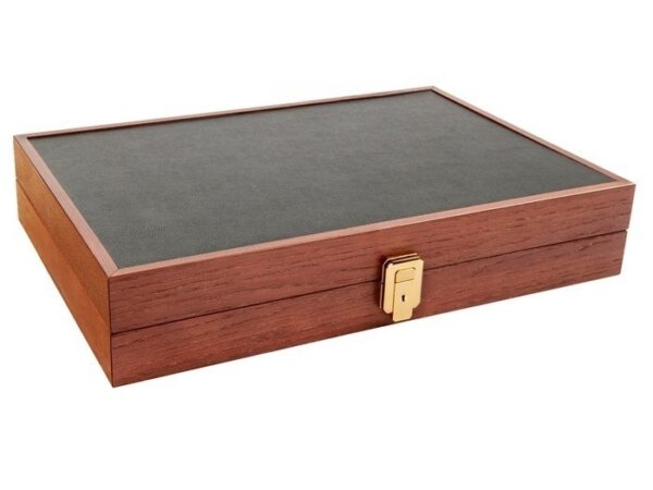 Zaza & Sacci® Folding Wood Backgammon Set - Model ZS-004 - Medium - Leather/Mahogany - Image 6