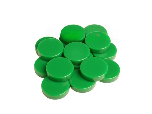 Backgammon Checkers - High Gloss Melamine - Green (1 3/16 in. Dia.) - Roll of 15