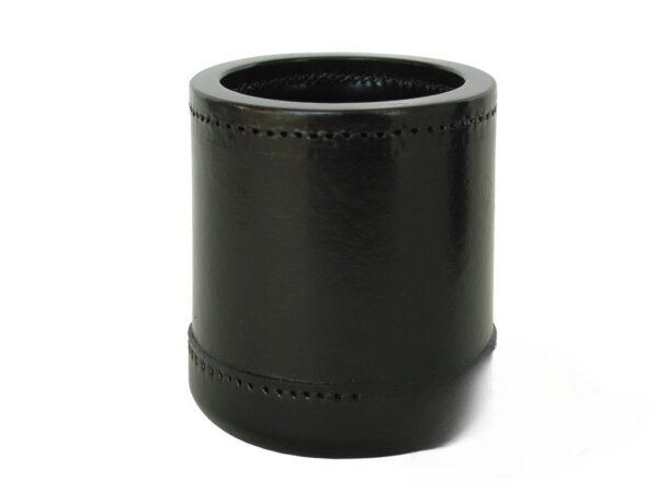Leather Backgammon Dice Cup - Jumbo Round - Brown