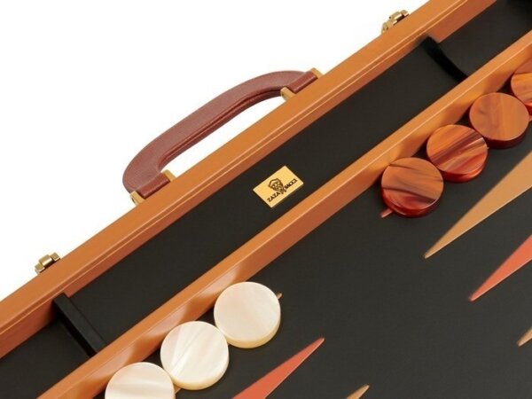 Zaza & Sacci® Leather Backgammon Set - Model ZS-888 - Large - Brown - Image 4