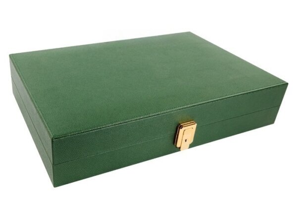 Zaza & Sacci® Leather/Microfiber Backgammon Set - Model ZS-305 - Small - Green - Image 6
