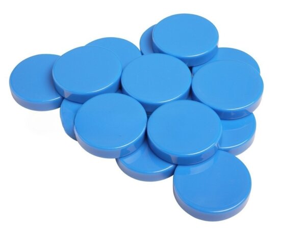 Backgammon Checkers - Opaque - Light Blue - (1 3/4 in. Dia.) - Roll of 15