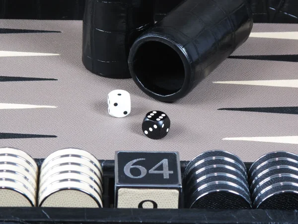 Luxury Backgammon Board Alligator Leather - Image 7