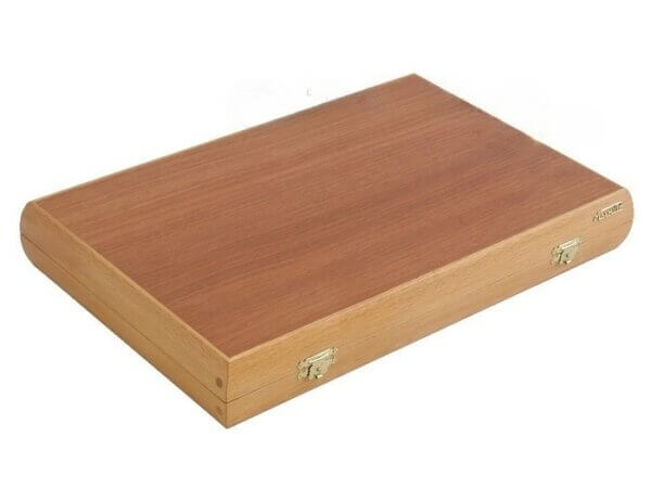 Mahogany Backgammon Set with Racks - Image 4