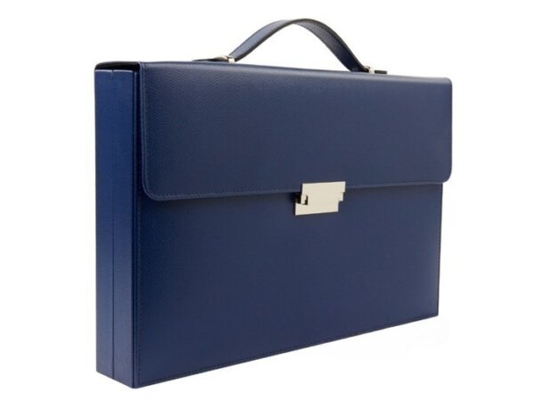 Zaza & Sacci® Leather Backgammon Set - Model ZS-242 - Travel - Blue - Image 6