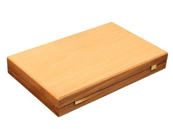 Oak Backgammon Set - Large - Blue - Image 5