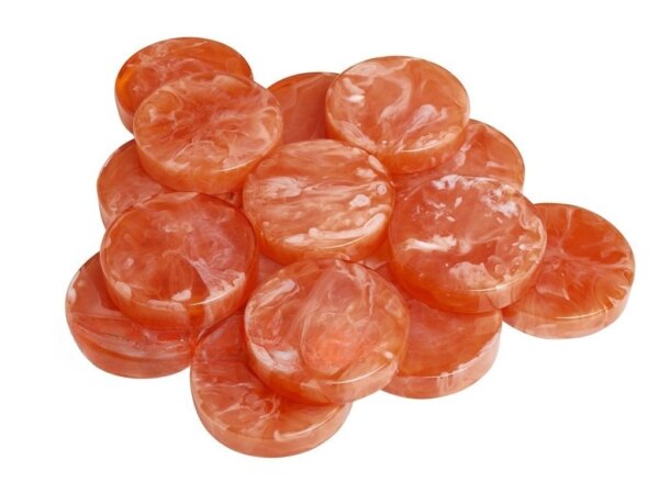 Backgammon Checkers - Marbleized - Orange - (1 3/4 in. Dia.) - Roll of 15