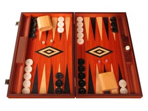 Padauk Backgammon Set - Large - Padauk Field