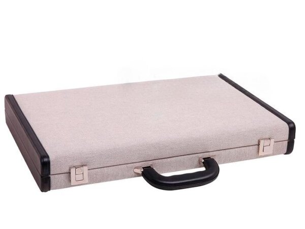 Aries™ Professional Backgammon Set - Canvas Case with Grey Field - Image 6