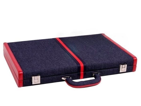 Aries™ Professional Backgammon Set - Denim Case with Grey Field - Image 6