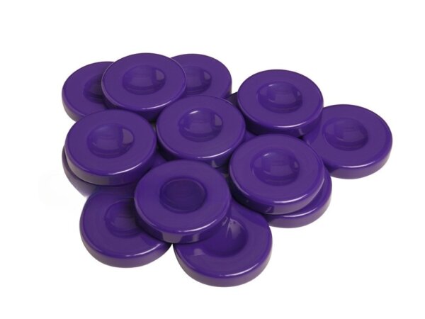Backgammon Checkers - Opaque - Purple - with Finger Dish - (1 3/4 in. Dia.) - Roll of 15
