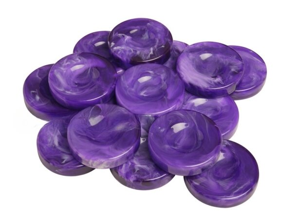 Backgammon Checkers - Marbleized - Purple - with Finger Dish - (1 3/4 in. Dia.) - Roll of 15