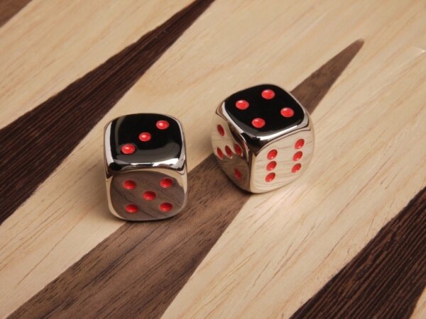 5/8 in. Zinc Alloy Metal Dice - Red (1 pair)
