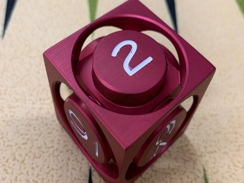 Red - ArtGammon Doubling Cube