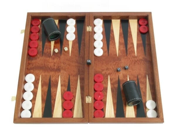 Neroulia - Rosewood Backgammon Set with Colored Inlays