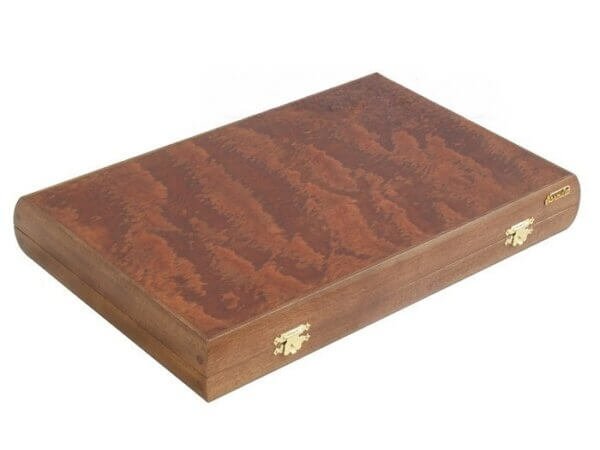 Rosewood Backgammon Set with Racks & Slotted Checkers - Image 4