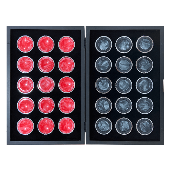 Steel Checkers Set 03 - FM Gammon