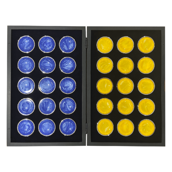 Steel Checkers Set 06 - FM Gammon