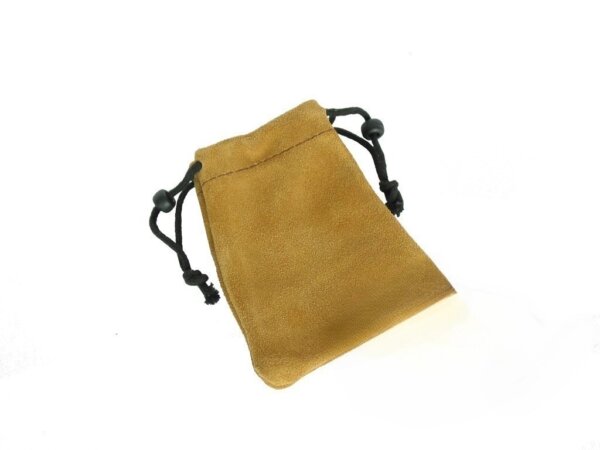 Suede Dice Bag - (3in x 4in) Tan