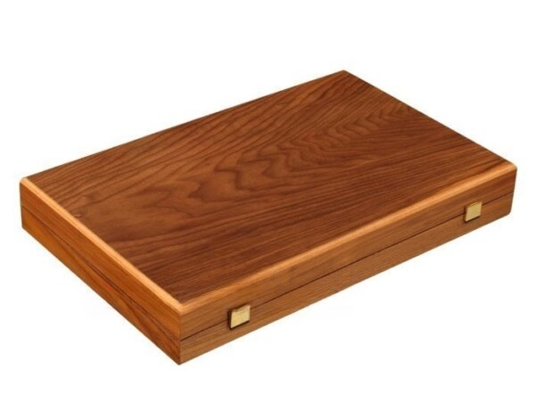 Walnut Backgammon Set - Large - Black - Image 5