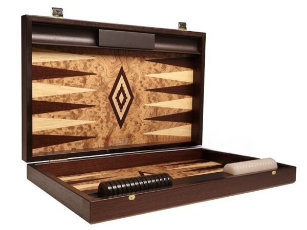 Walnut Root Backgammon Set - Large - Walnut Root Field - Image 2
