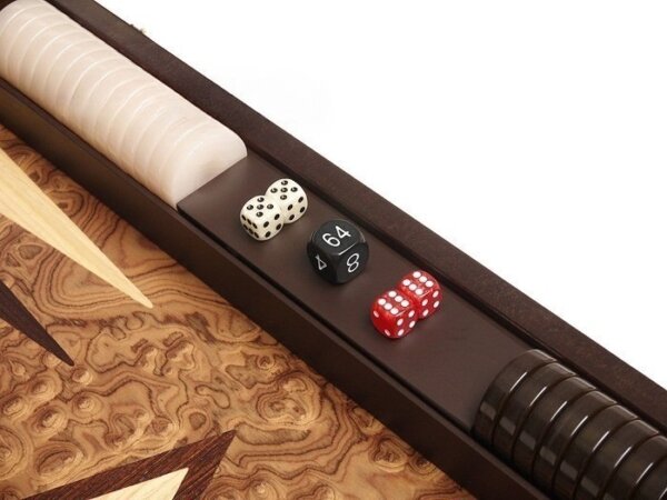 Walnut Root Backgammon Set - Large - Walnut Root Field - Image 3