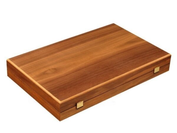 Walnut and Oak Backgammon Set - Large - Black - Image 5