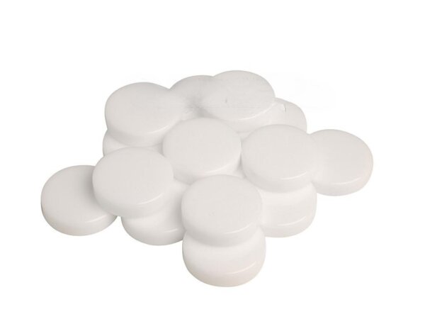Backgammon Checkers - High Gloss Melamine - White (1 3/16 in. Dia.) - Roll of 15
