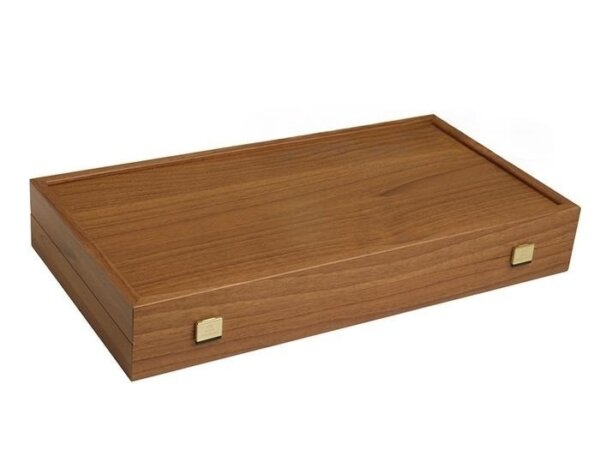 19-inch Wood Backgammon Set - Walnut with Printed Field - Image 5
