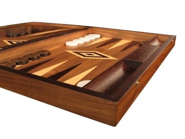 Zebrano Backgammon Set - Large - Walnut Field - Image 2