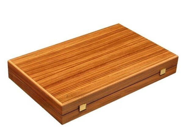 Zebrano Backgammon Set - Large - Walnut Field - Image 5