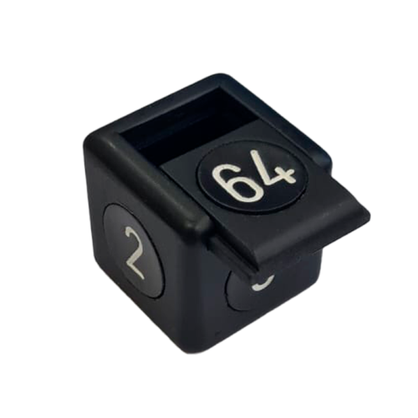 FM Gammon - Large Wood Dice-Holder Cube - Black