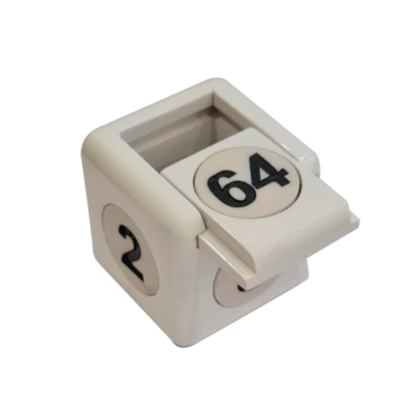 FM Gammon - Large Wood Dice-Holder Cube - White