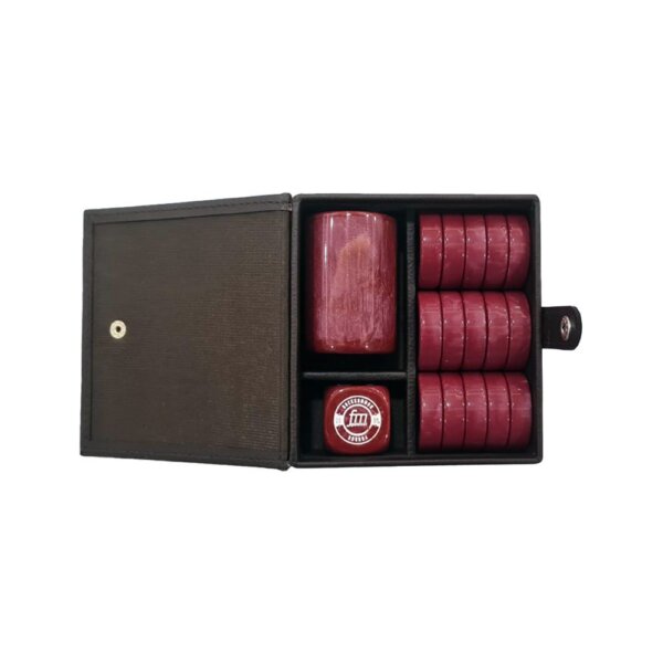 FM Gammon - Checkers Set - Burgundy