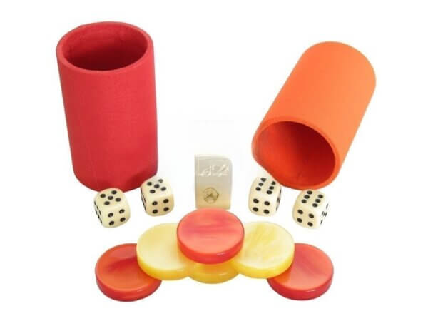 All-In-One Combo - Red High Gloss Mother-Of-Pearl - 1 3/8 in. Checkers