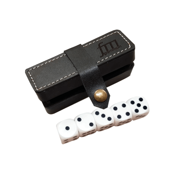 FM - Leather Dice Box - Black #2 - Image 2